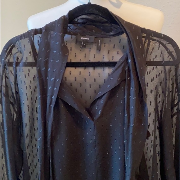 Theory blouse with slip in black - Picture 2 of 3